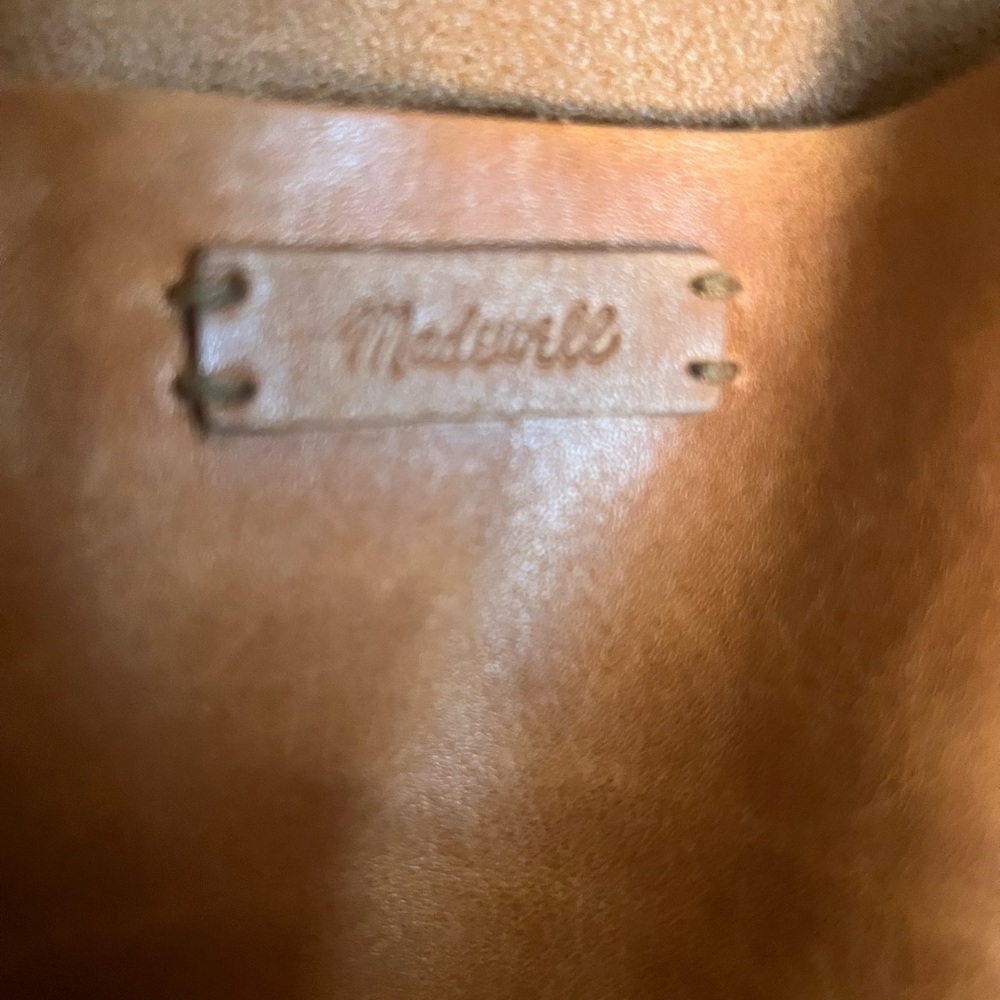 Madewell Medium Leather Transport Tote, English saddle - Picture 11 of 16